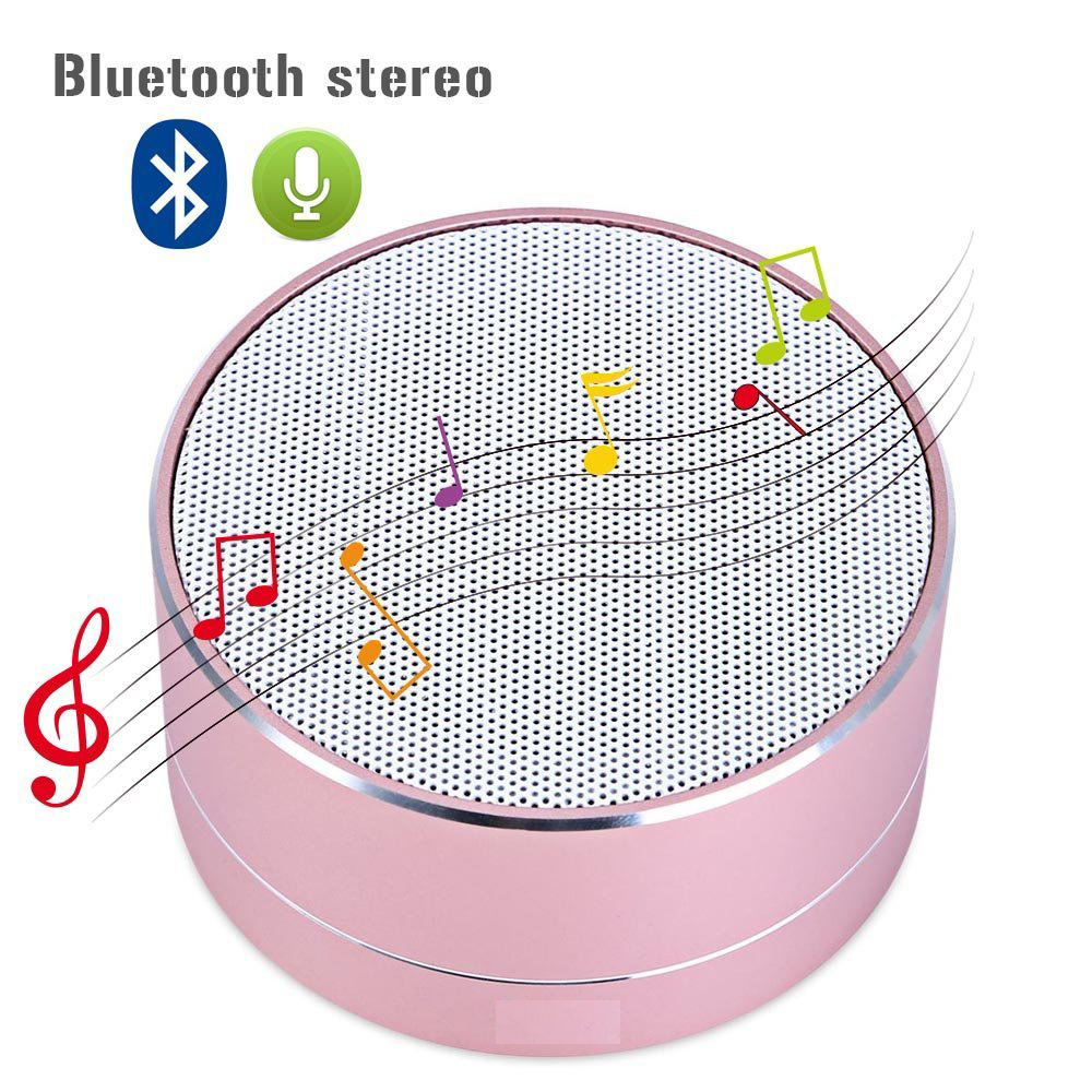 promotion gift speaker with mic mini 3W round led wireless speaker