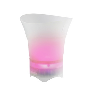 folding LED speaker ice bucket acrylic plastic beer cooling party ice bucket wireless speaker