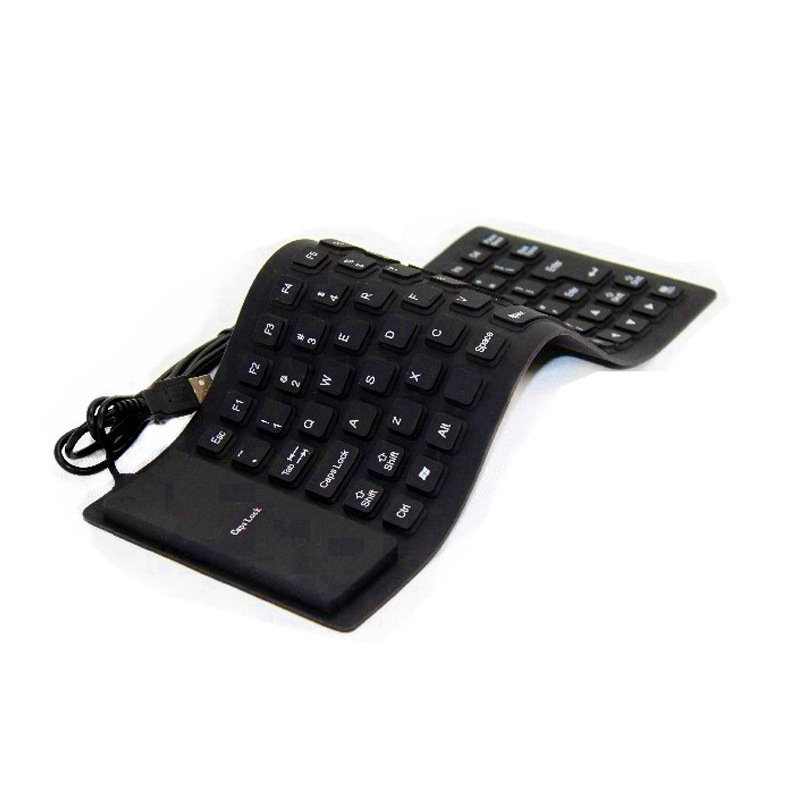 85 Keys Custom Foldable Silicone Keyboards for PC Notebook Laptop USB Wired Waterproof Folding Roll Up Rolling Keyboard