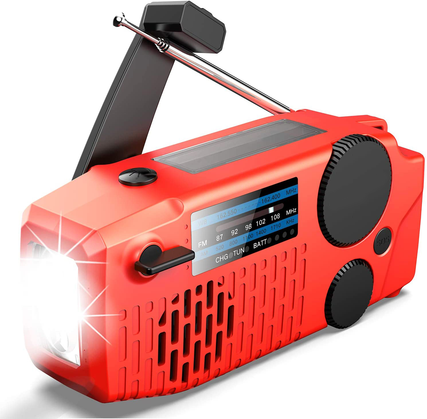 Mini USB Rechargeable emergency hand crank dynamo self-powered solar mini fm am radio with torch with Cell Phone Charger