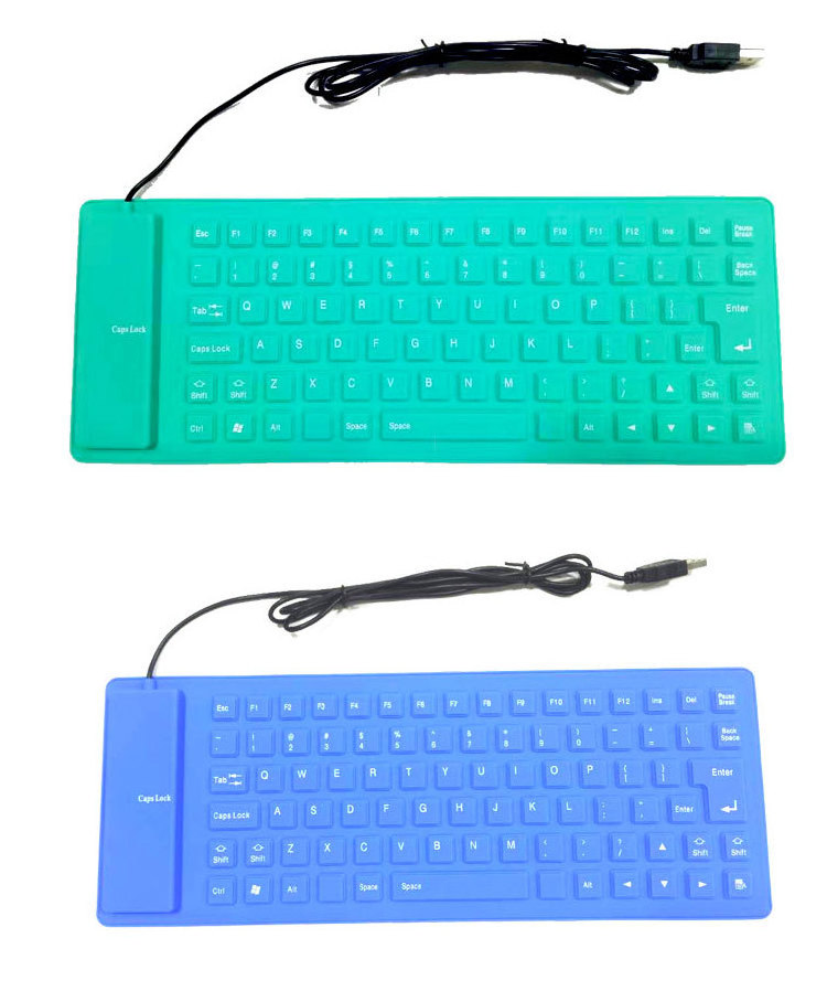 85 Keys Custom Foldable Silicone Keyboards for PC Notebook Laptop USB Wired Waterproof Folding Roll Up Rolling Keyboard