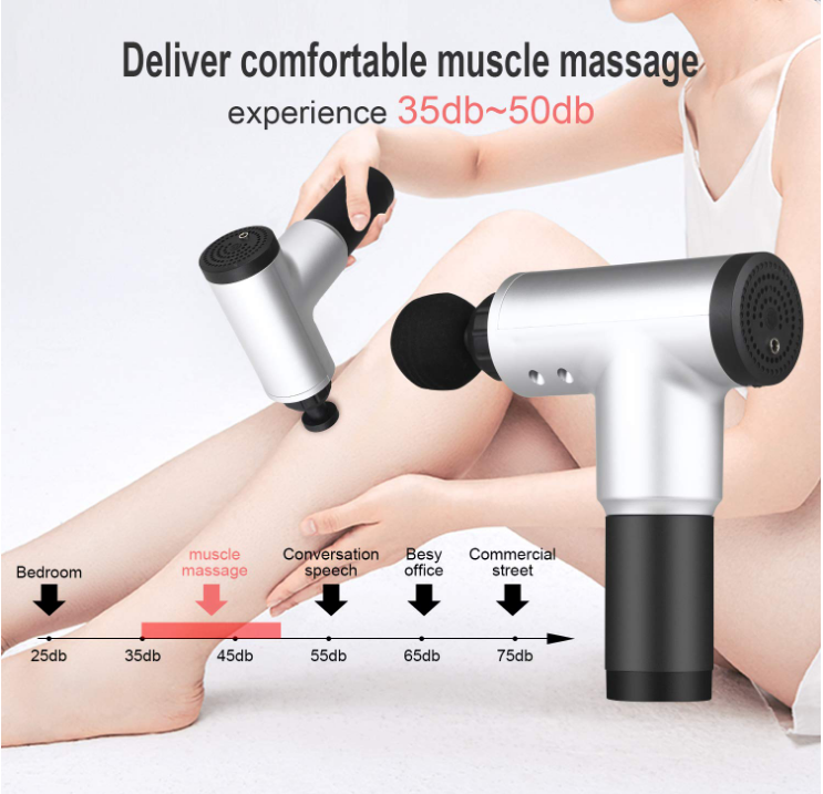 Vibration Massage Gun Handheld Personal Muscle Massage Gun Deep Tissue Powerful Cordless Percussion Fascial Gun