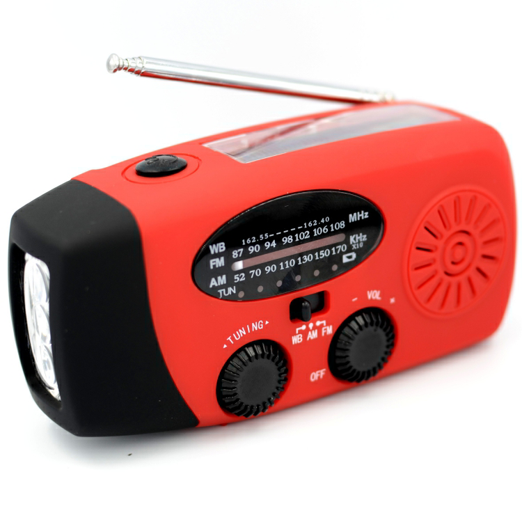 Portable radio Hand Crank Am/Fm/Noaa Solar Radio With Led Flashlight