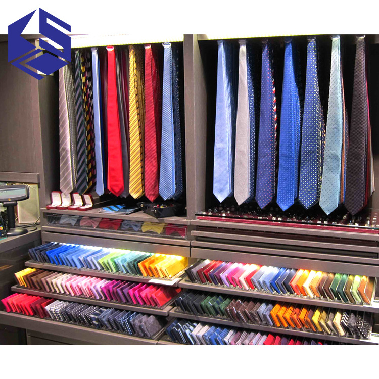 Factory direct sale tie display rack for tie rack scarf