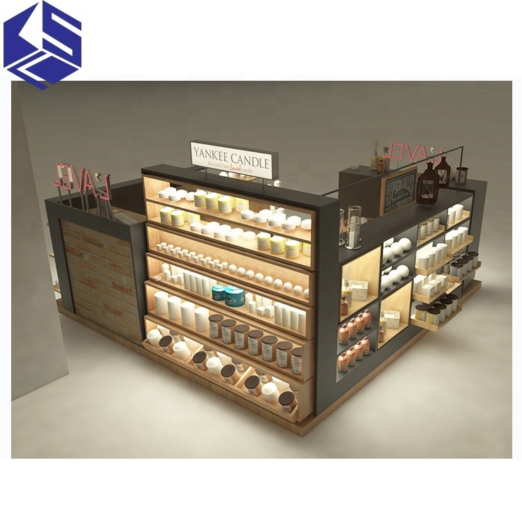 Best Food Kiosk Mall Sweet Shop Wood Design Retail Candy Display Cabinet