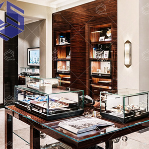 Brand store Watch display case Custom high-end luxury display case Boutique glass case Jewelry counter with lights