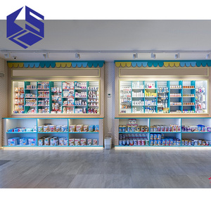 Retail pharmacy shop furniture medicine cabinet interior design