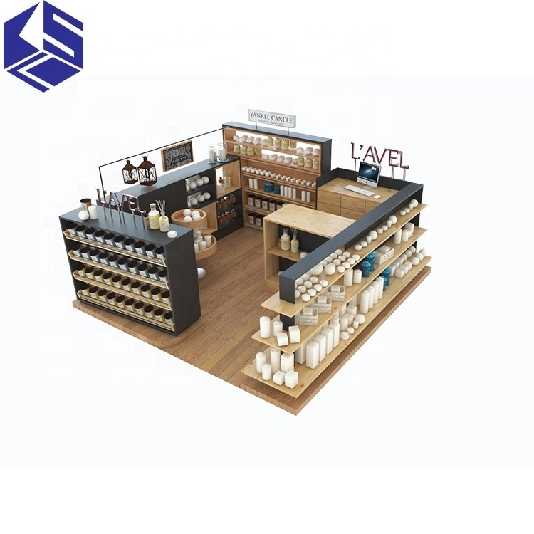 Best Food Kiosk Mall Sweet Shop Wood Design Retail Candy Display Cabinet