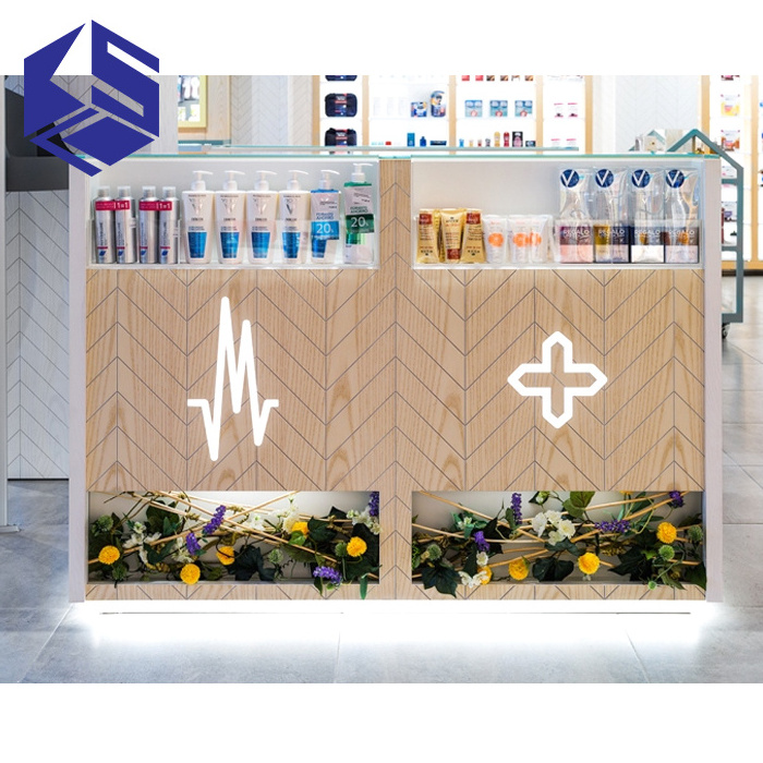 Retail pharmacy shop furniture medicine cabinet interior design