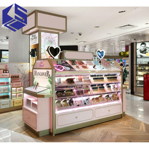 Hot sale retail shop cosmetic display furniture wooden cosmetic store shelf for sale