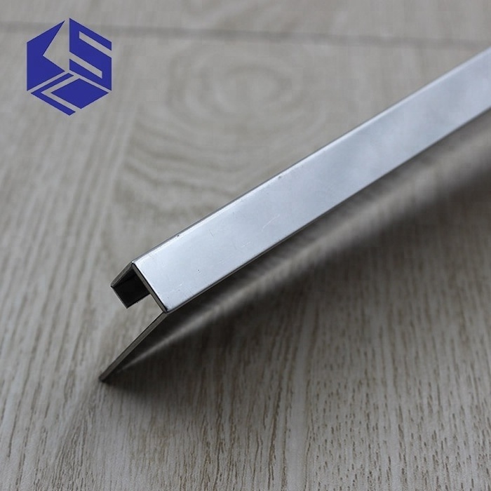 10mm square edge 8k mirror polished stainless steel tile trim