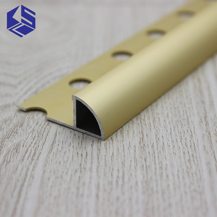 Aluminum alloy Anodized Curved Round Aluminum Tile Trim Ceramic tile trim for sale