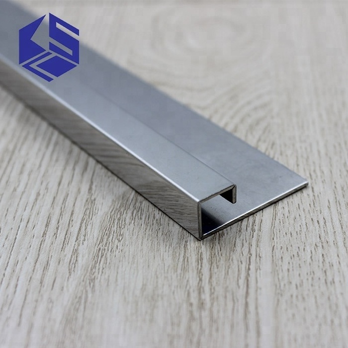 10mm square edge 8k mirror polished stainless steel tile trim