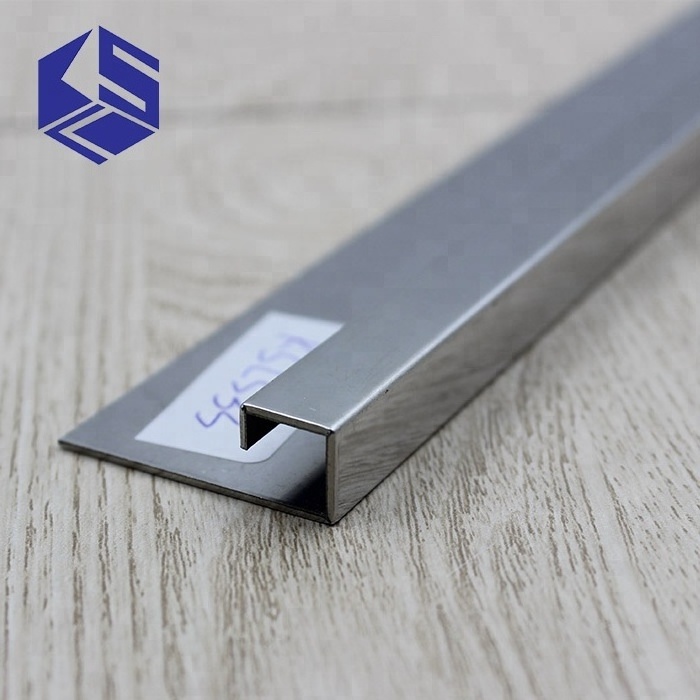 10mm square edge 8k mirror polished stainless steel tile trim