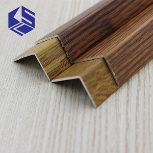 Wood grain aluminum stair nosing for laminate stair step profile