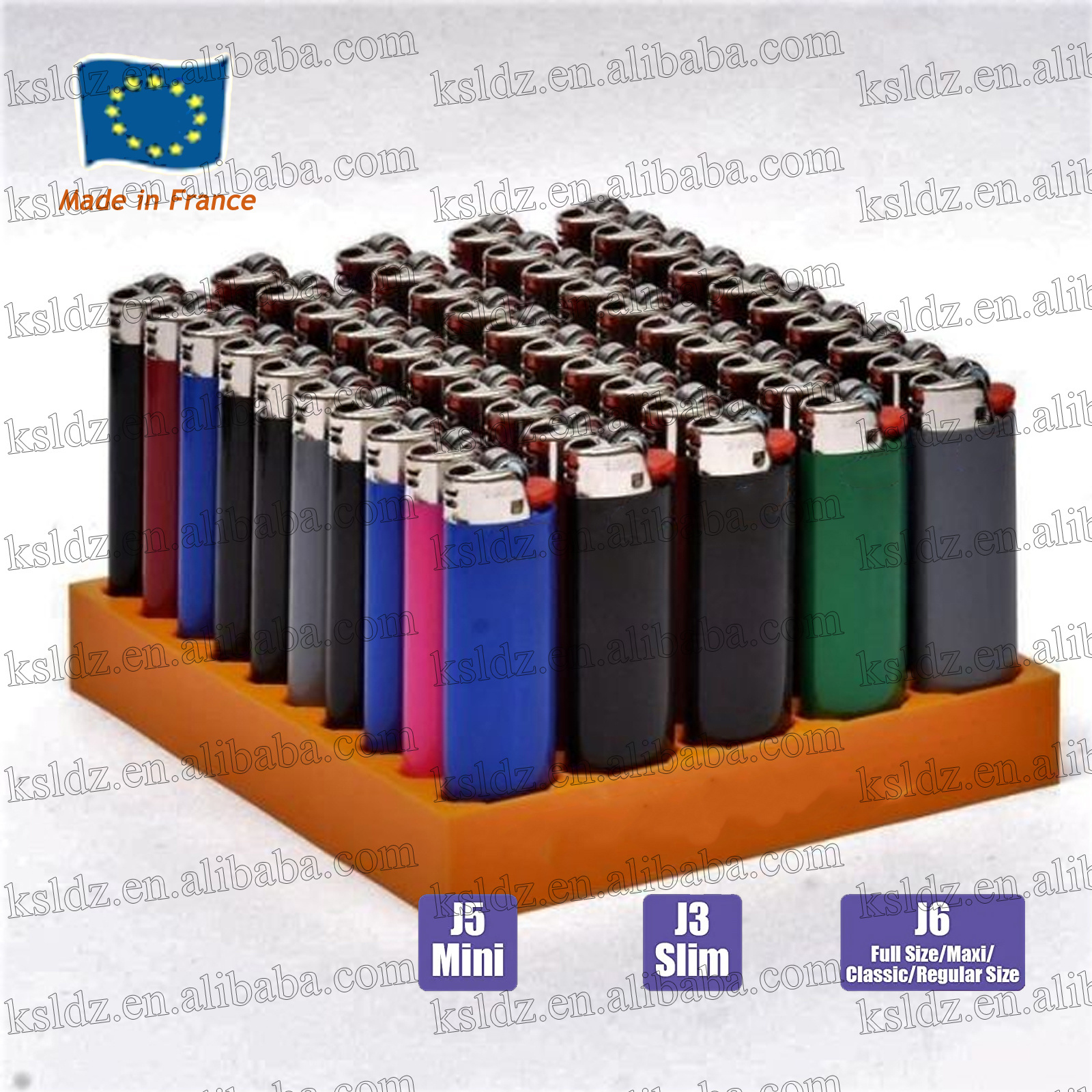 Cheap Price Lighters Maxi J26 Wholesale Original Regular Lighters Classic Lighters J25 J26 Mix Color 50pcs/Tray