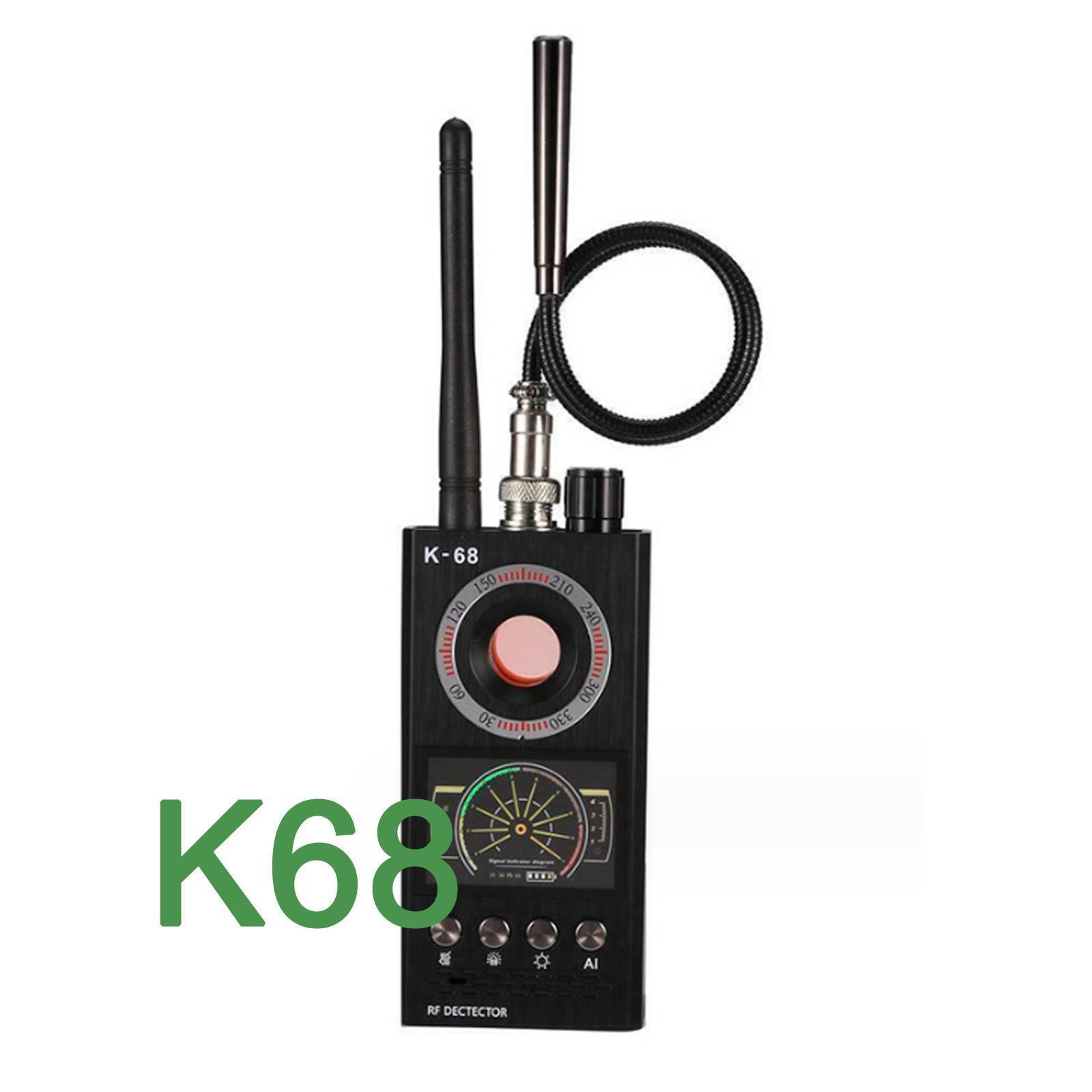 K68 Handheld Anti Spy Hidden Camera Detector RF Bug GPS Finder Eavesdroped Wireless Candid Camera Detector