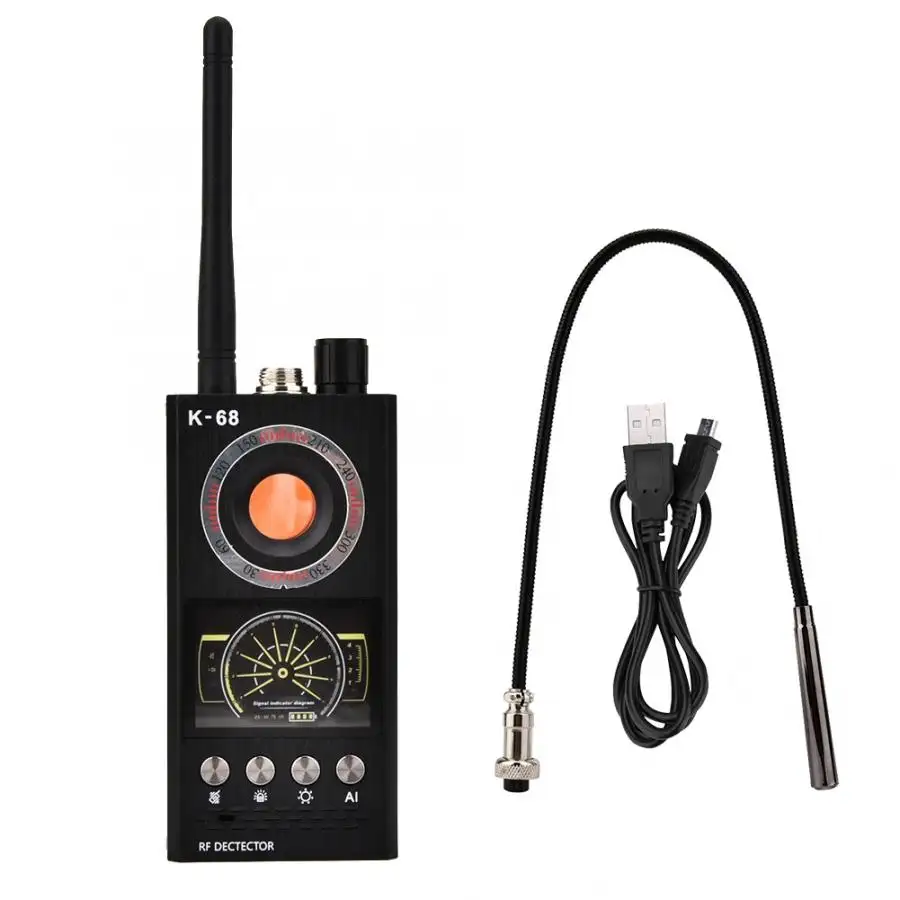 K68 Handheld Anti Spy Hidden Camera Detector RF Bug GPS Finder Eavesdroped Wireless Candid Camera Detector