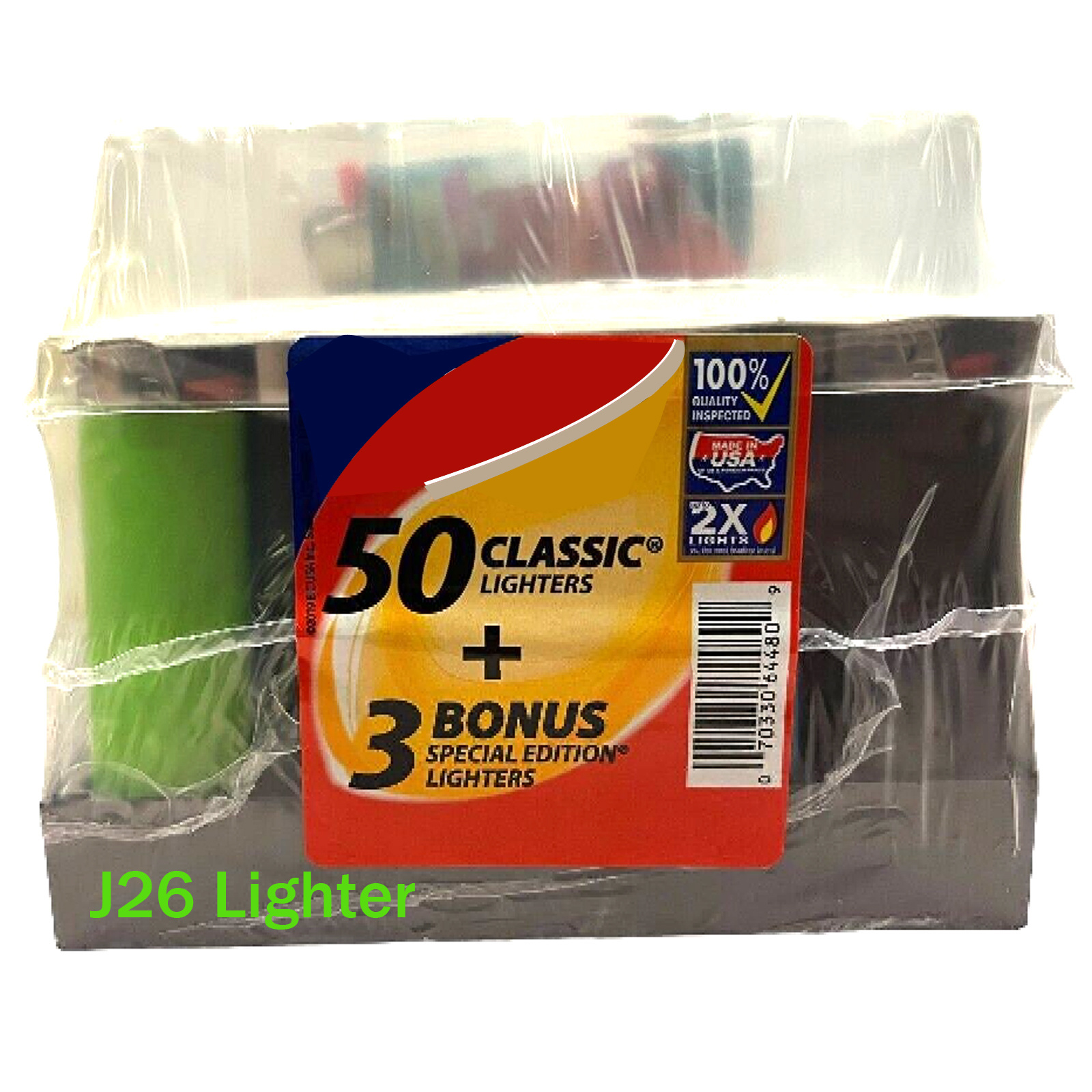 French Lighters Wholesale Original Regular Lighters Classic Lighters J25 J26 Mix Color 53pcs/Tray