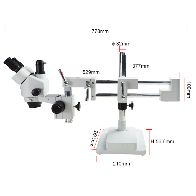 kailiwei 3.5X-45X Stereo Trinocular Microscope For Soldering Phone Repair Microscope Boom Stand with 14MP CAMERA