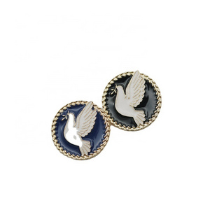 Custom logo 3d Lapel Pin Badge  Manufacturers Dove brooch of peace Lapel Pin for decoration