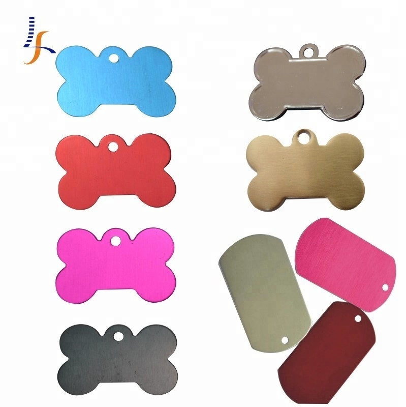 Cheap Aluminum Stainless steel Custom metal Blank Dog Tag Blank Bone Shaped Dog Tag  dog name id tag