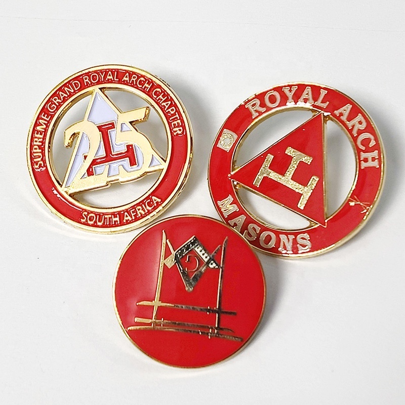 Wholesale metal custom masonic lapel pin masonic badges