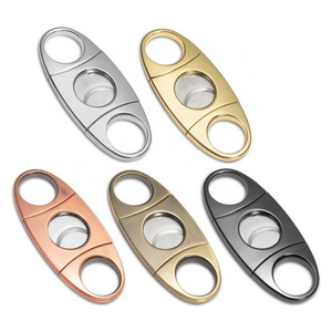 Factory Wholesale Cigar Scissors Cigar Cutter Travel Portable Double Edge Cigar Scissors