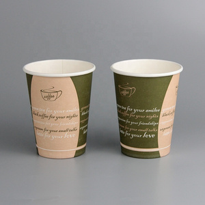 8OZ 12OZ 16OZ Custom Logo Printed OEM Design Factory Price Disposable Eco Friendly Coffee Paper Cups Glass with Lid