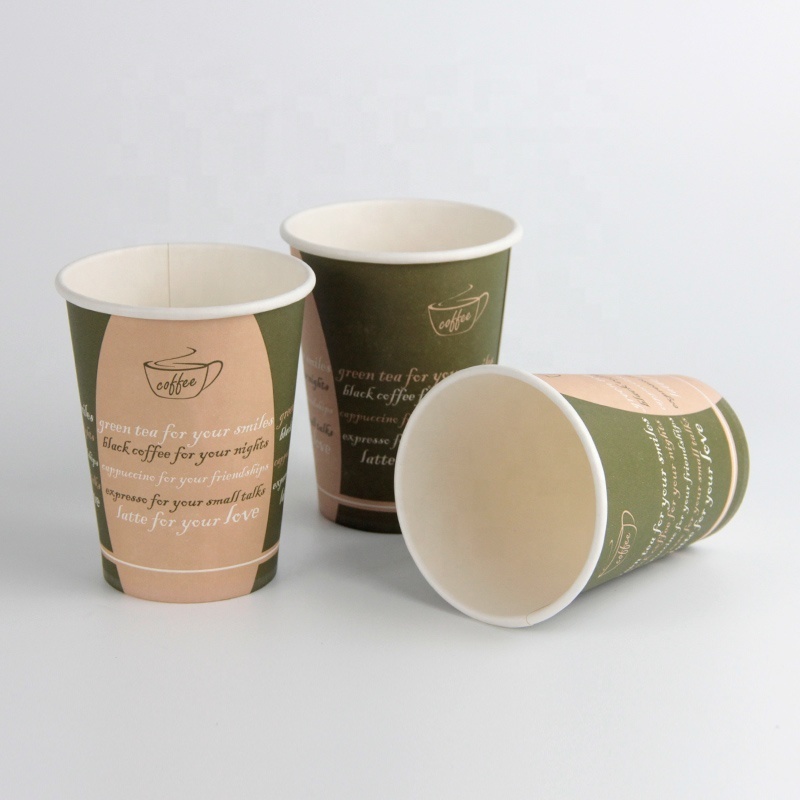 8OZ 12OZ 16OZ Custom Logo Printed OEM Design Factory Price Disposable Eco Friendly Coffee Paper Cups Glass with Lid