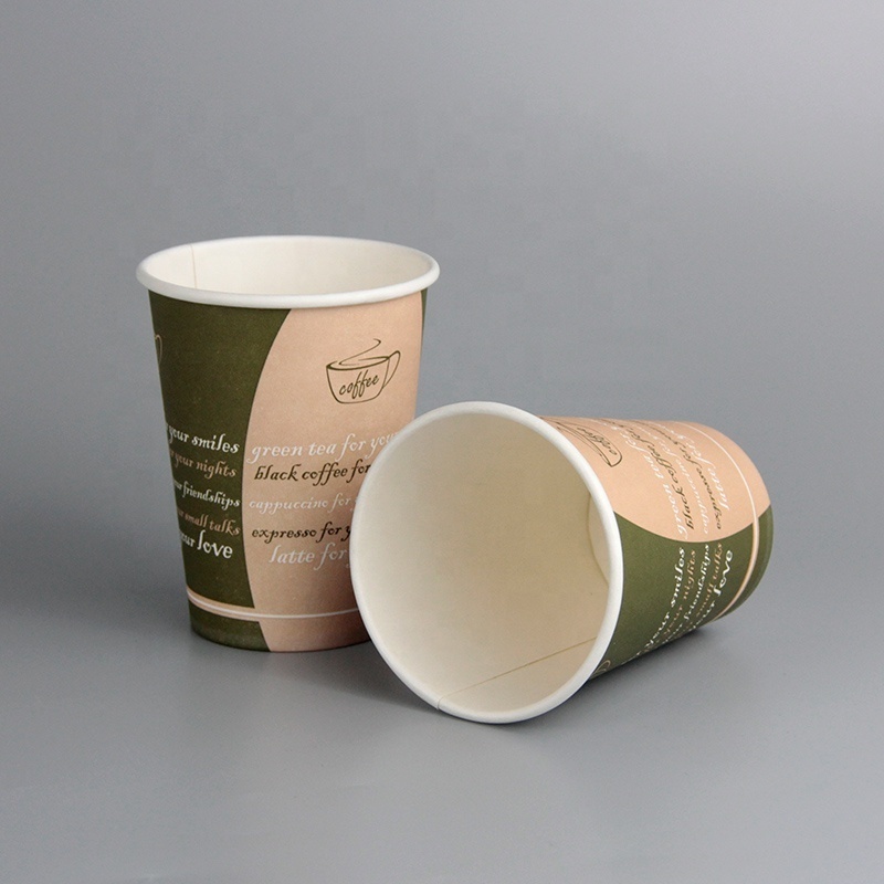 8OZ 12OZ 16OZ Custom Logo Printed OEM Design Factory Price Disposable Eco Friendly Coffee Paper Cups Glass with Lid