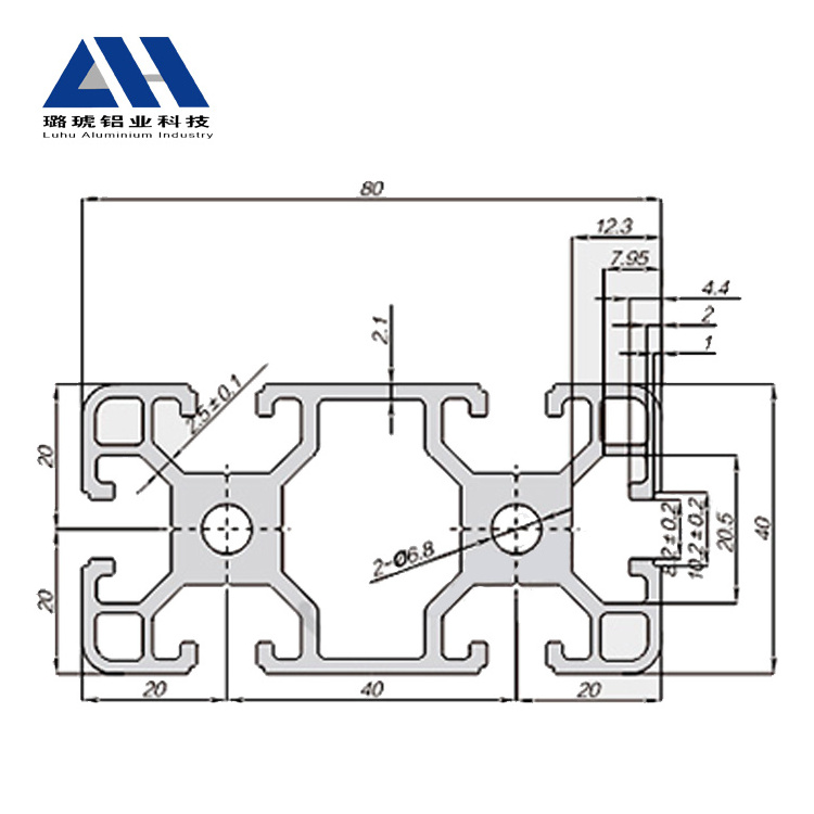 Best selling products t slot aluminium extrusion profile industrial supplier 4080   mould aluminum profile