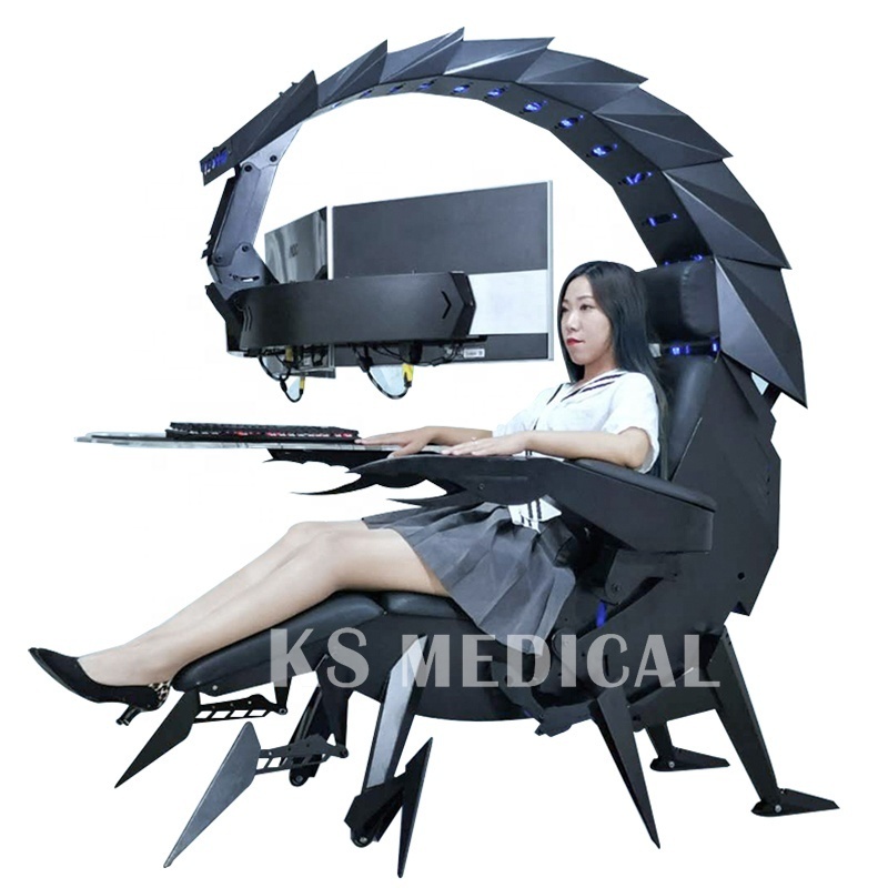 KSM-GC1 Modern SCORPIN KING Gaming Chair Zero Gravity pc Gamer Support 3 Monitors Cockpit Office Gaming Chair