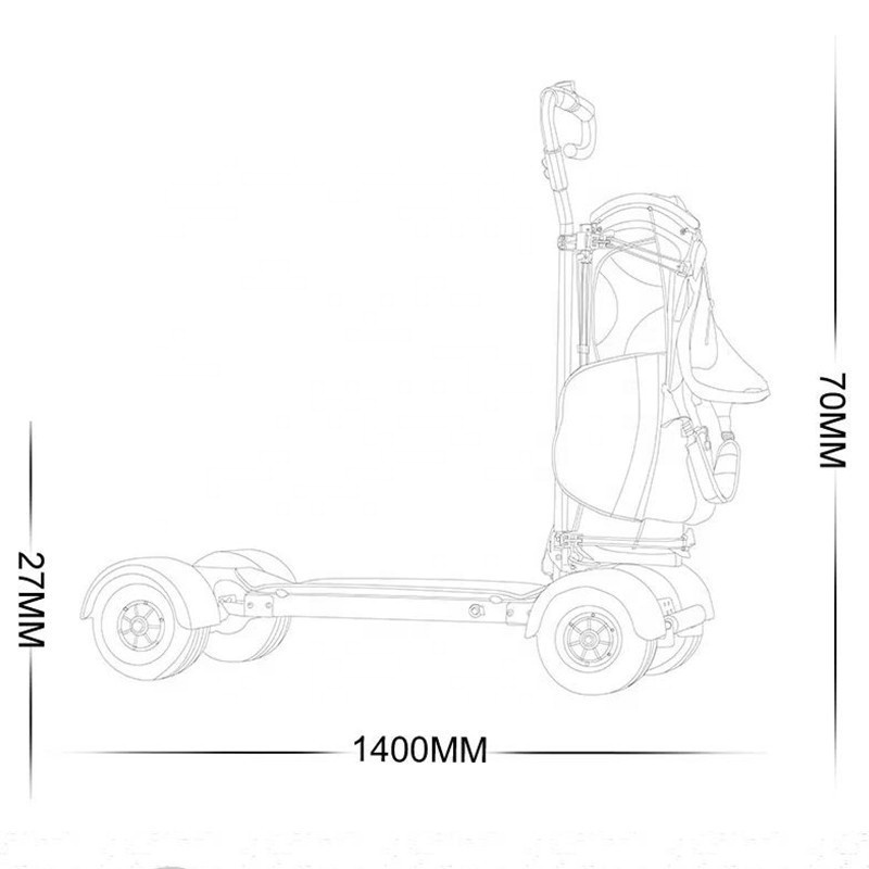 KSM-930 4 Wheeler golf cart scooter for sale max load 150kg golf bike electric scooter  golf skateboard