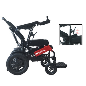 KSM-601S Brushless 500W lightweight power wheelchair with 6AH travel battery remote control electric wheelchair