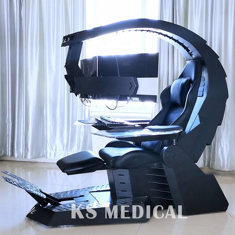 KSM-GC2 UNICORN Zero Gravity Works Computer rgb Gaming Chair with Massage and Heat Ergonomic Integrated Cockpit Gaming Chair wit