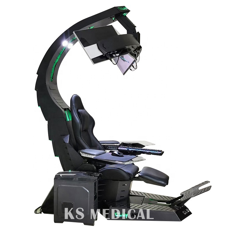 KSM-GC2 UNICORN Zero Gravity Works Computer rgb Gaming Chair with Massage and Heat Ergonomic Integrated Cockpit Gaming Chair wit