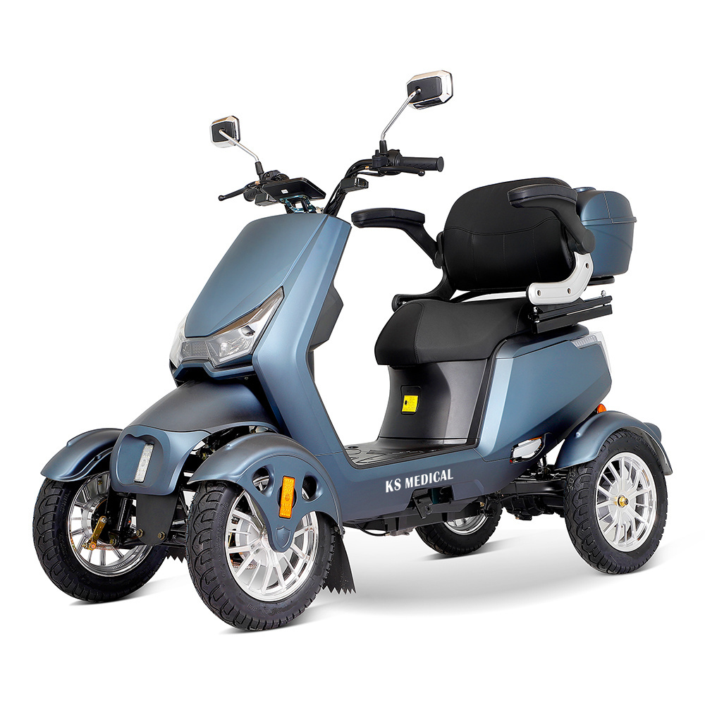 KSM-920 Superior Quality Powerful Double Seat Heavy Duty 4 Wheel Scooter 2 Seats Electric Mobility Scooters for Elderly Adults