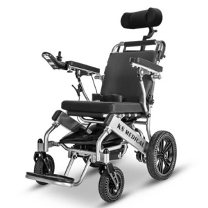 KSM-601L Lightweight wheelchairs for sale joystick with LCD and voice electric wheelchair with honey comb solid tires