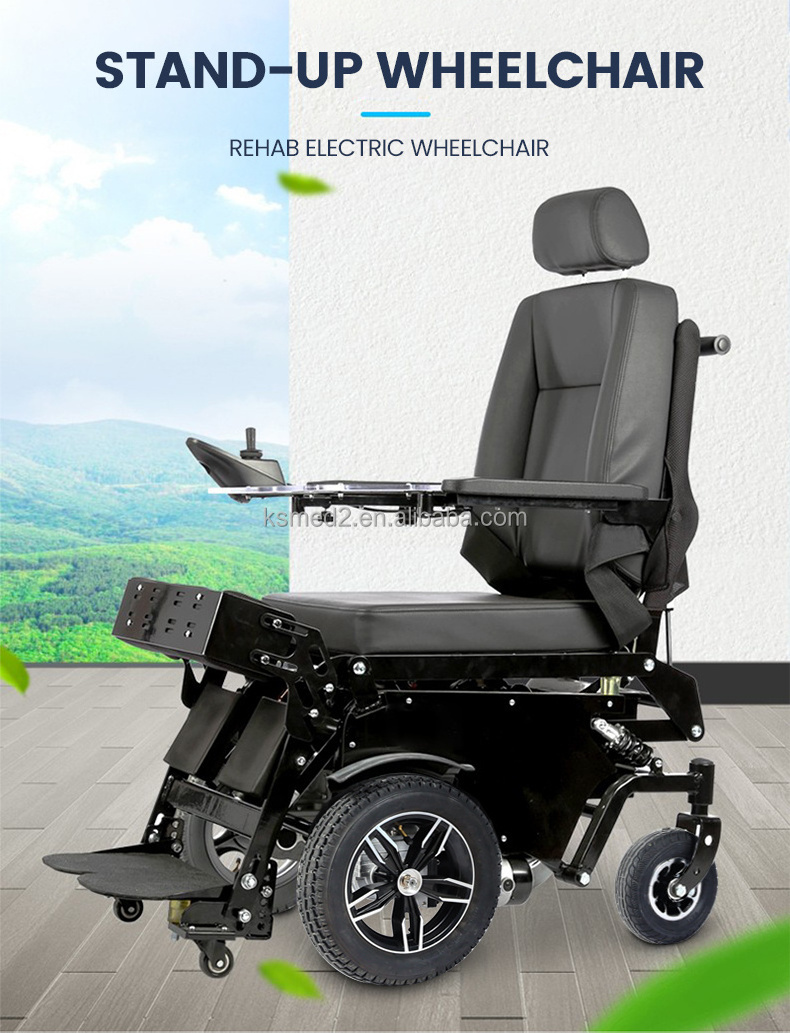 KSM-311 Ajustable Power Stand Up Reclining Wheelchair Heavy Duty Motorized Electric Standing Wheelchair