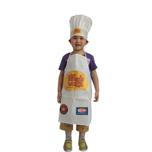 Cute Disposable Apron kids Chef Hat And Apron Custom Set Tailored kids Cutting Cloth Aprons