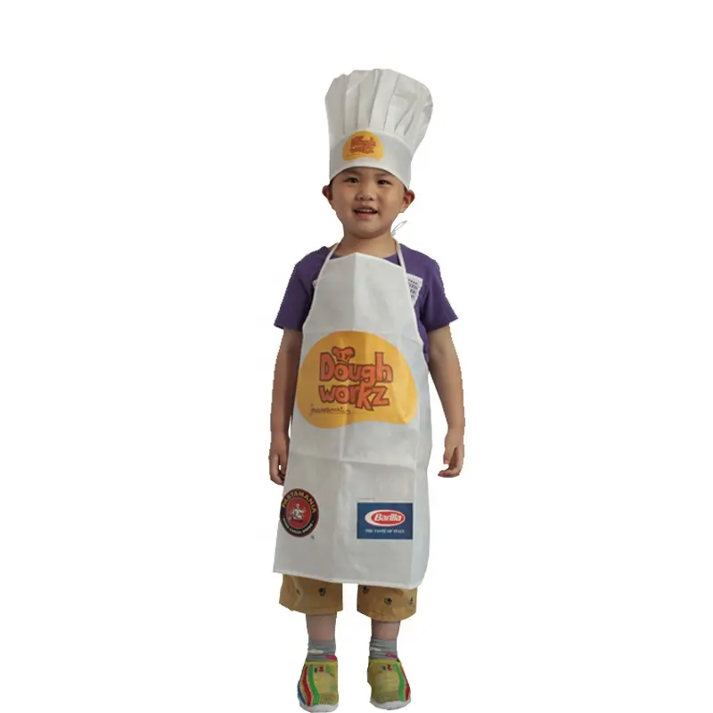 Girls Kids Chef Costume Apron and Hat Set Cooking Baking for Toddlers Best Birthday