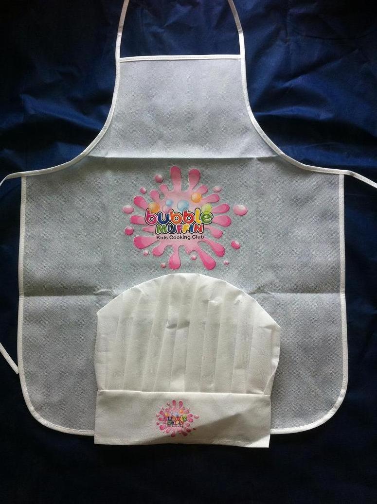 Kid's Apron with Chef Hat Set Cooking Baking PaintingTraining Wear Kids Apron Children Printed Chef Apron