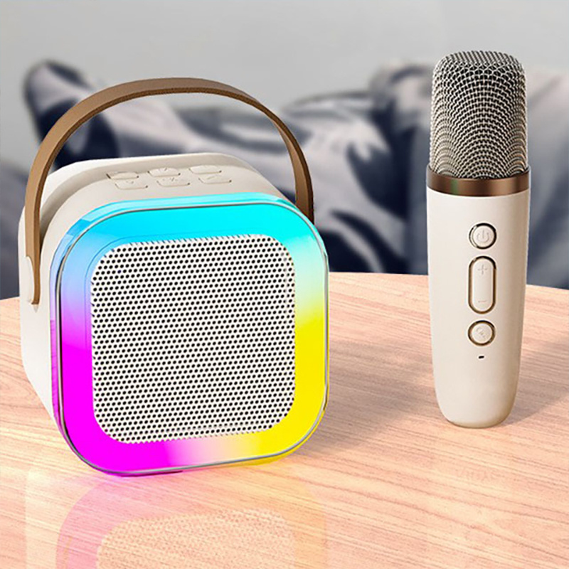 Wireless Speaker with LED Light Home Theater Bluetooth Speaker with Karaoke Mic