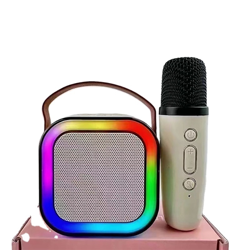 Wireless Speaker with LED Light Home Theater Bluetooth Speaker with Karaoke Mic