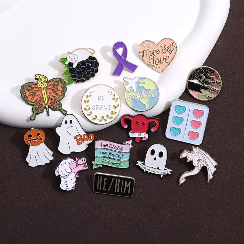 Wholesale manufacture ready to ship bulk stock mixed cartoon charm soft enamel pin