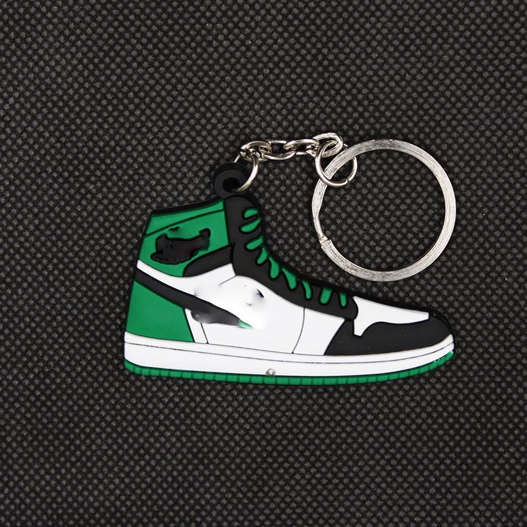 Wholesale cheap AJ 1 basketball shoes pendant 2D mini sneaker soft pvc rubber keychain