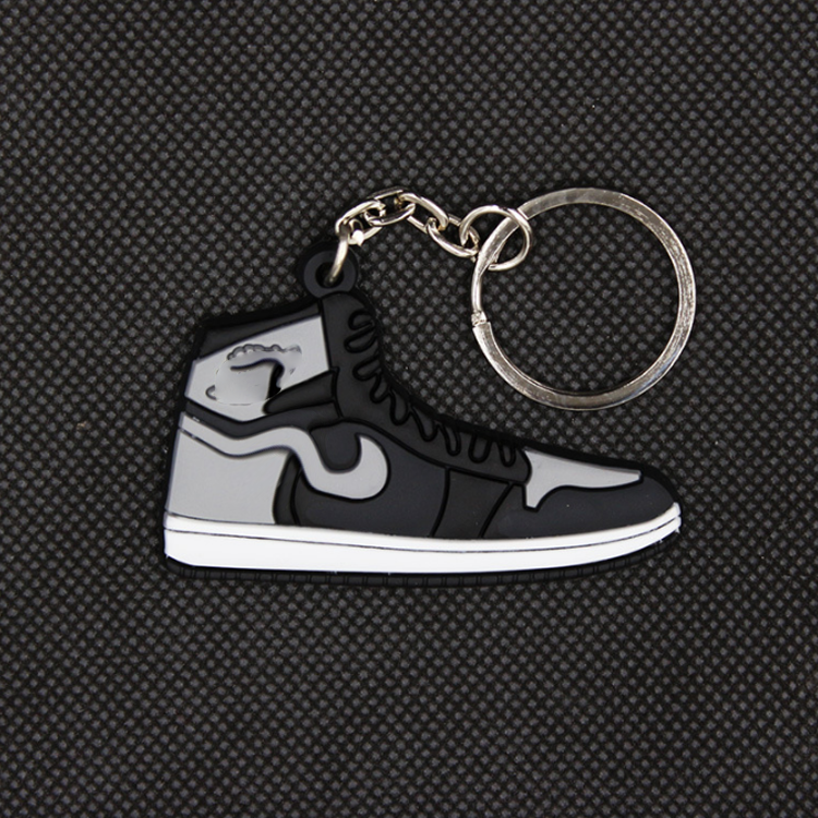 Wholesale cheap AJ 1 basketball shoes pendant 2D mini sneaker soft pvc rubber keychain