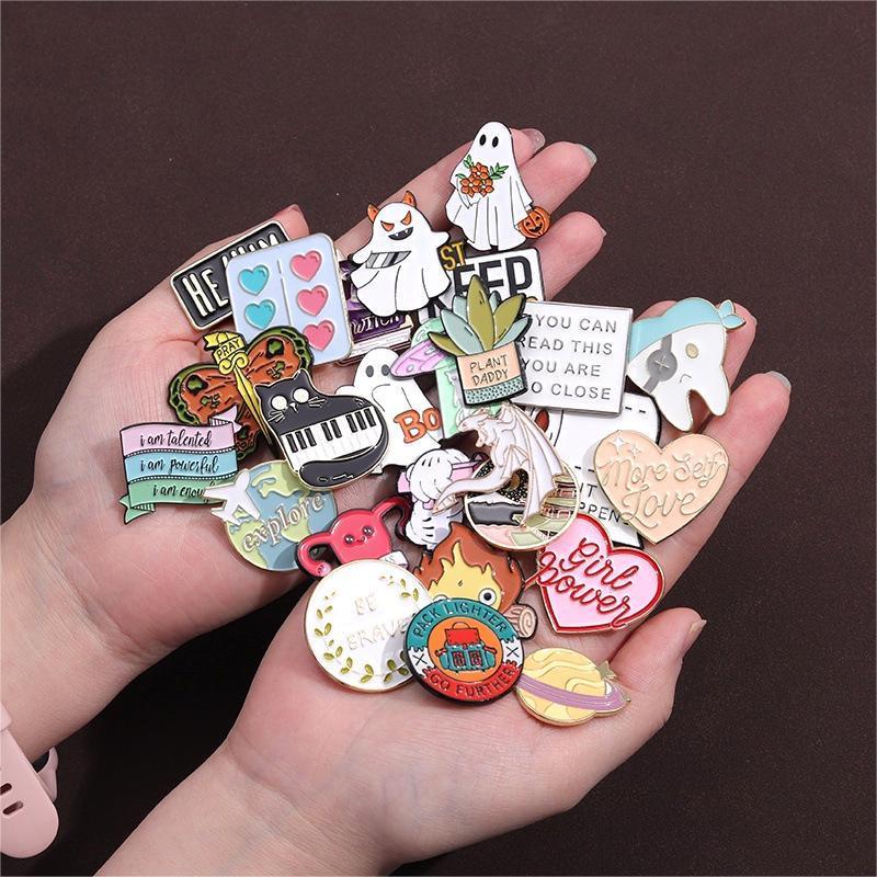 Wholesale manufacture ready to ship bulk stock mixed cartoon charm soft enamel pin