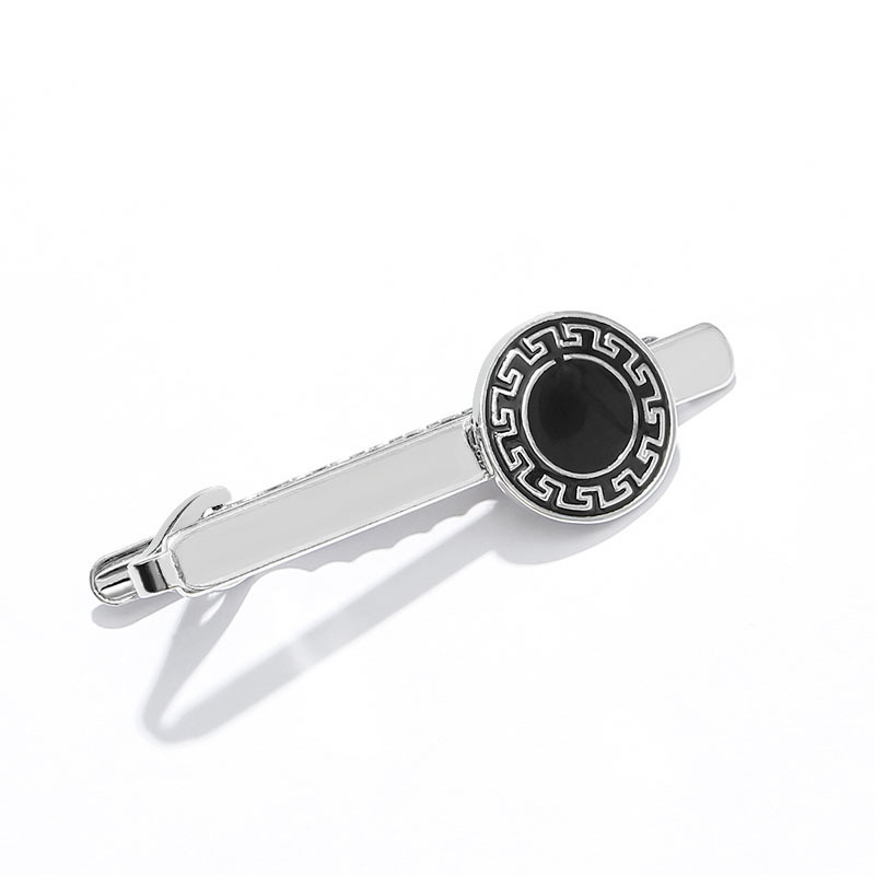 Classical design custom metal plating nickel tie clips with soft enamel pin